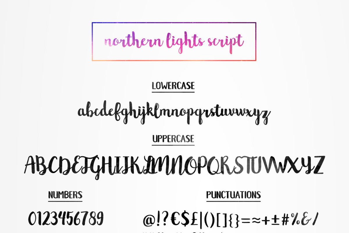 Northern Lights Brush Script Font preview 7