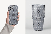 Monochrome Western Aztec Tribal, a Pattern Graphic by PPEthnicDecorPattern (Thumbnail 10 of 10)