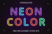 Neon Color Font family, a Symbol Font by Font Craft Studio (Thumbnail 1 of 11)