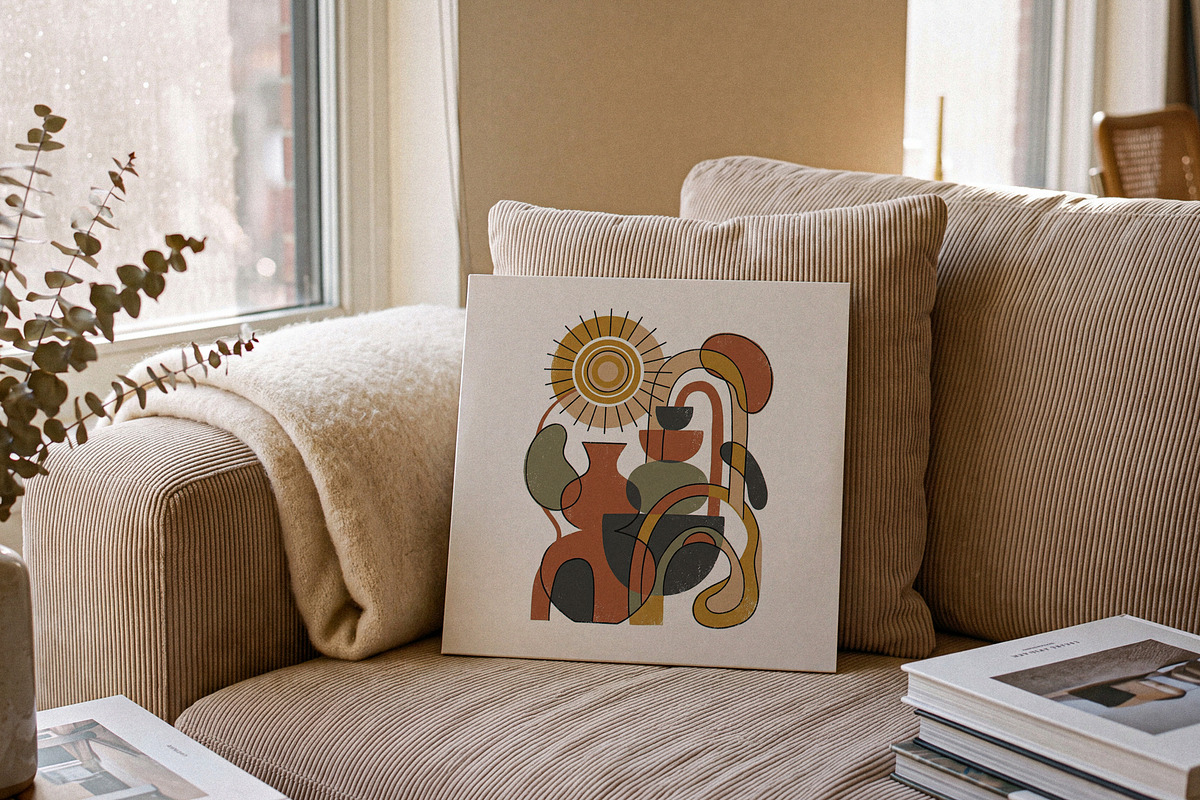 Square Canvas Art Print Mockup, an Advertising Mockup by Designer Dude (Photo 1 of 2)