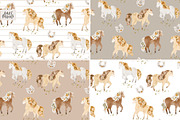 Floral horse clipart & patterns, an Animal Illustration by tatiletters (Thumbnail 8 of 9)