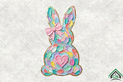 Brushstroke Happy Easter Bunny Png, an Illustration by Craft Nest (Thumbnail 3 of 6)