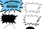 Procreate Comic Shape Brushes Stamps, a Brush Add-On by Studio Kitsch (Thumbnail 6 of 8)