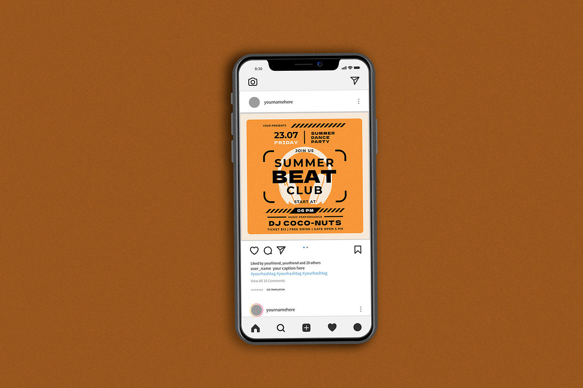 Summer Beat Club, a Print Template by Me55enjah Design (Photo 3 of 4)