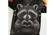Cute Valentine Raccoon Love Design, a Seasonal Illustration by RETROVIBZDESIGNS (Thumbnail 5 of 5)
