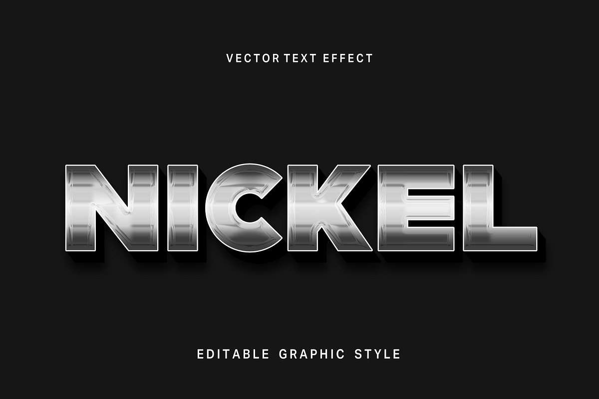 Metallic Chrome Text Effect