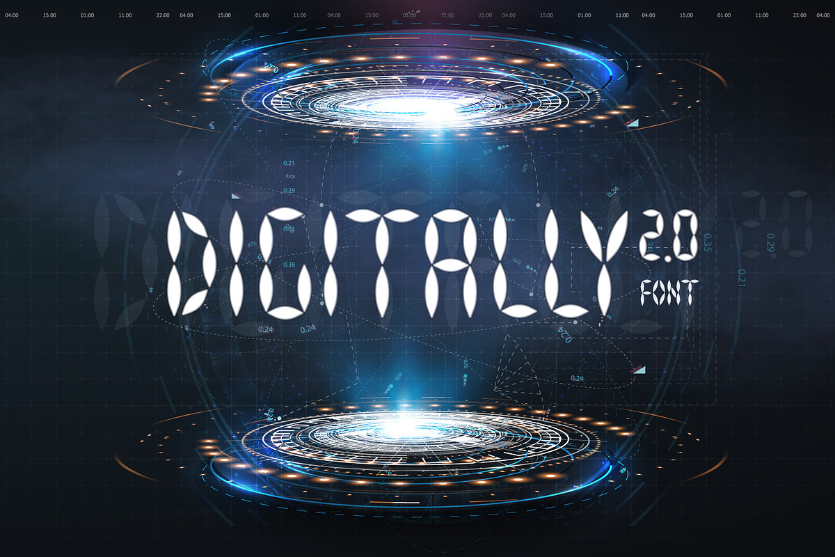 Digital Display Font for Interfaces