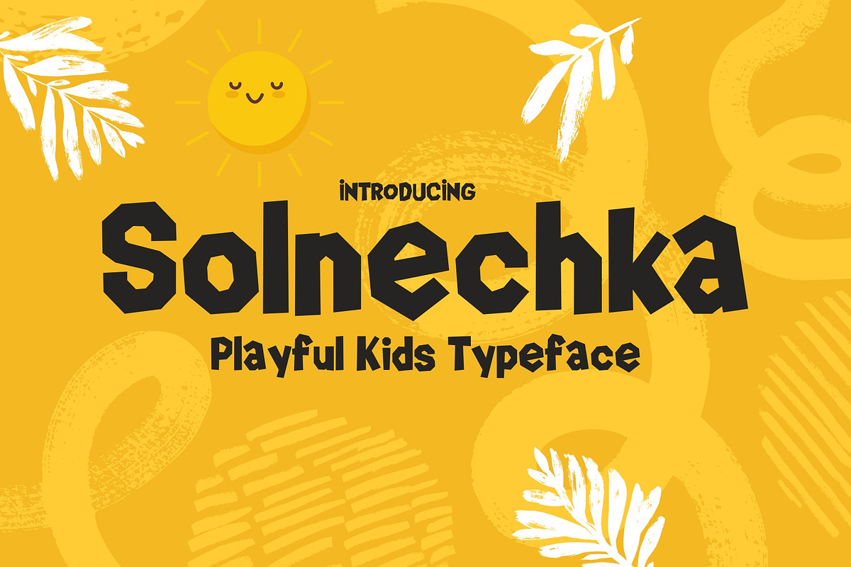 Solnechka – A Playful & Quirky Font, a Sans Serif Font by HipFonts (Photo 1 of 6)