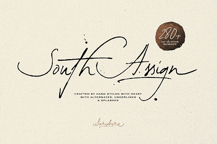 South Assign - Vintage Inspired Font, a Script Font by Sarid Ezra
