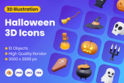 Halloween 3D Icons, an Object 3D Model by Rakata Studio (Thumbnail 1 of 3)