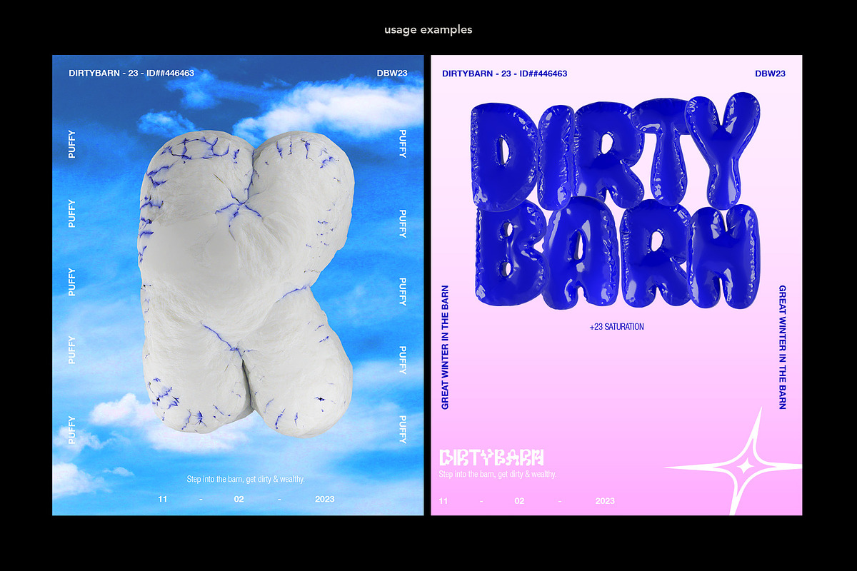 Wobbly Bubbly Letters with 3D Style, an Object Graphic by Dirtybarn (Photo 5 of 8)