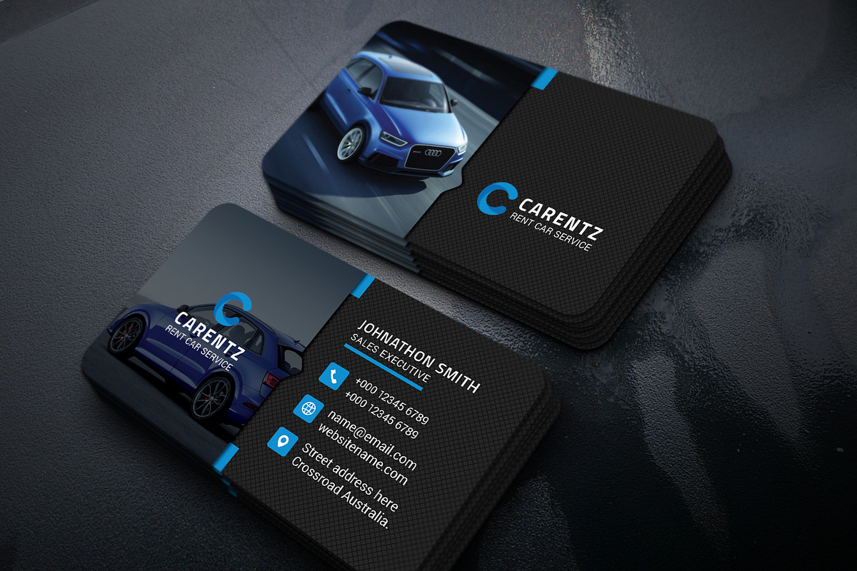 Rent A Car Business Card, a Business Card Template by Creative_Arts