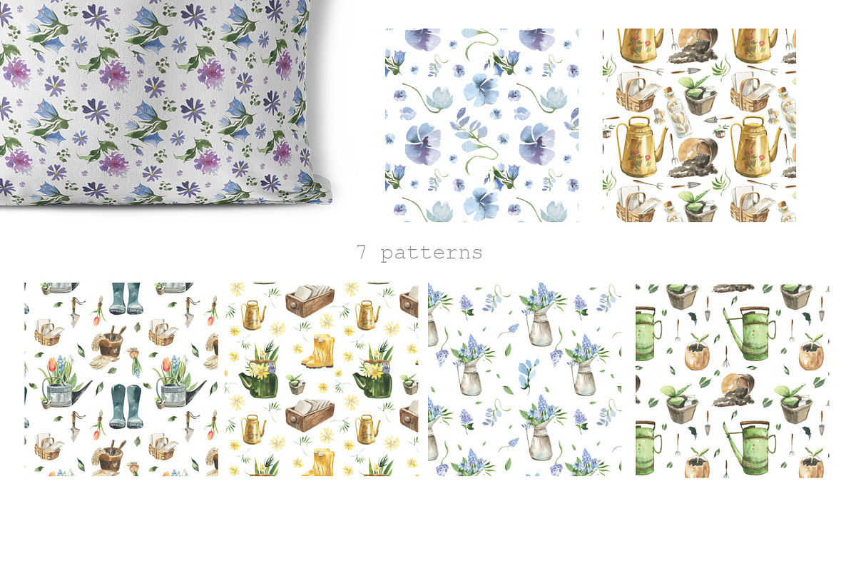 My garden. Watercolor set, an Illustration by Love Watercolor Store (Photo 12 of 13)