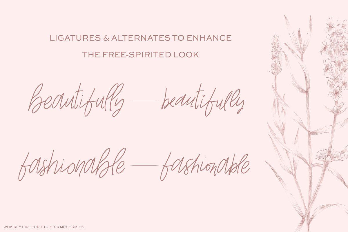 Whiskey Girl Script Font preview 5