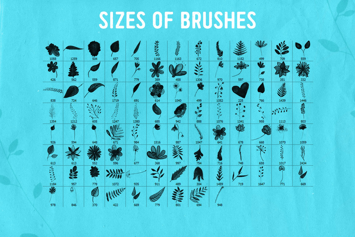 100 PS nature brushes preview 4