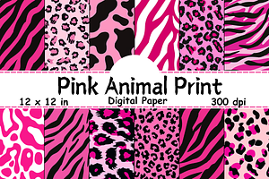 Pink Animal Print Seamless Pattern
