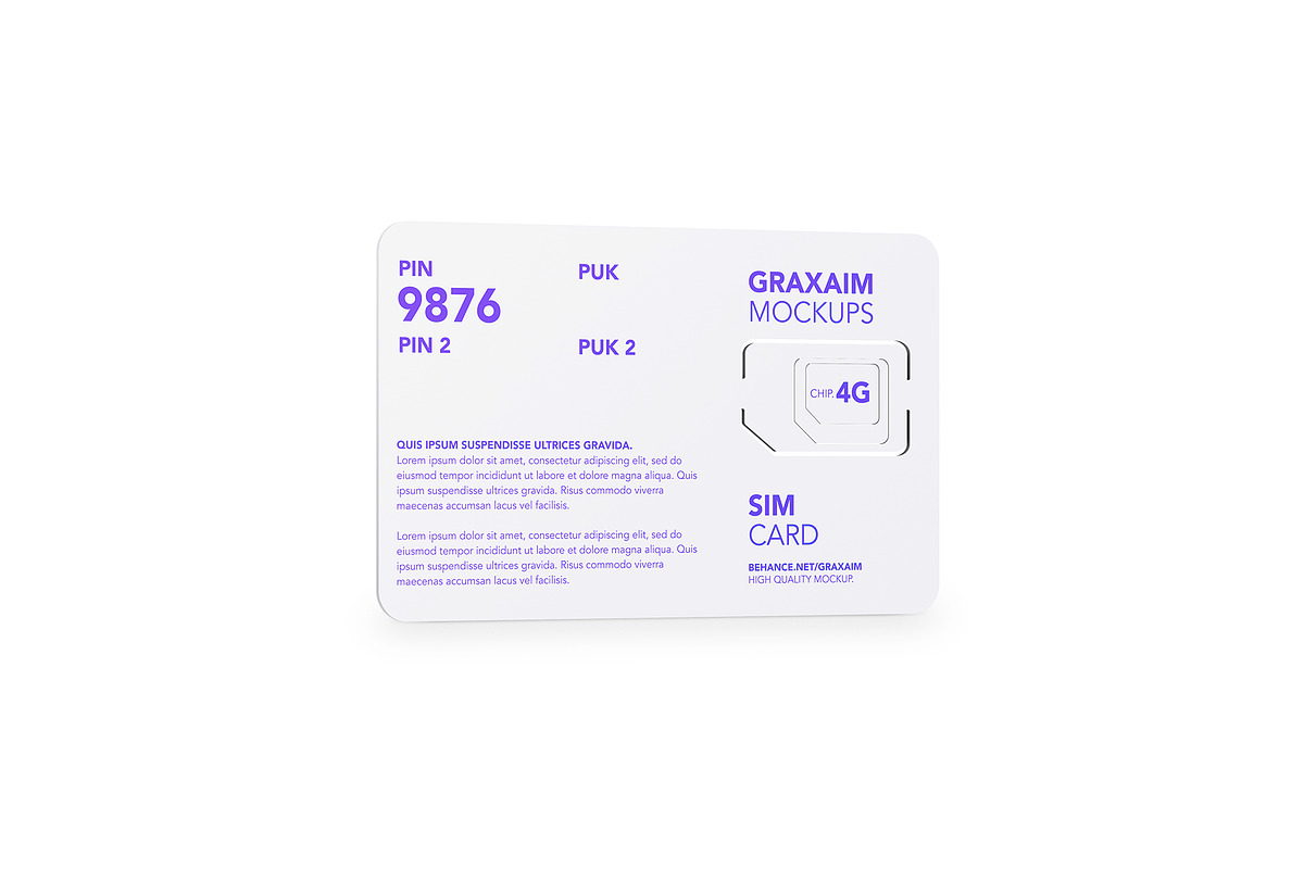 SIM Card - Chip - Mockup, a Product Mockup by Graxaim Mock-up