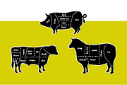 Farm Meat and Fish Cuts, a Food Illustration by Marmalade Moon (Thumbnail 5 of 5)