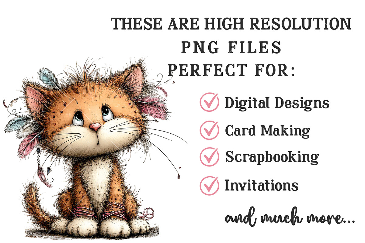 Whimsical Easter Kitten Clipart, an Illustration by OK Design (Photo 6 of 6)