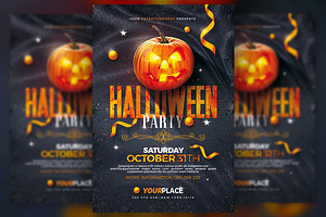 Halloween Party Flyer Template, a Flyer Template by Rome B Creation