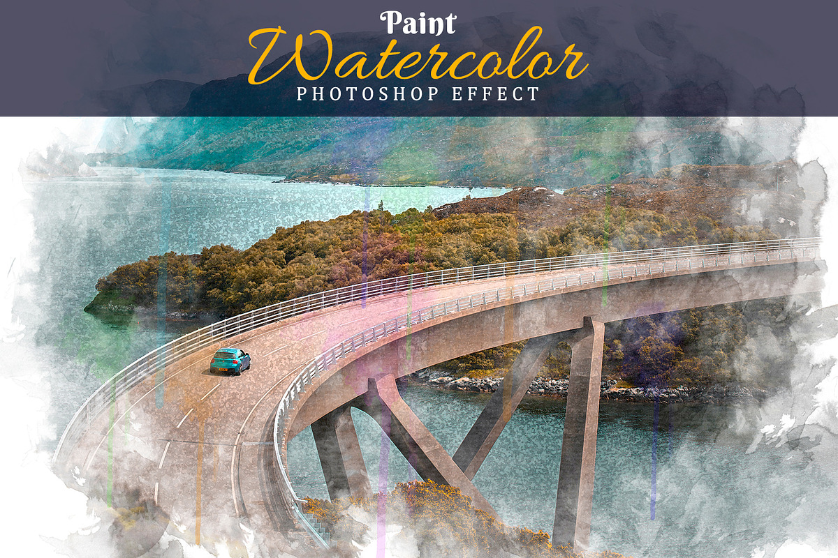 Watercolor Paint Photoshop Effect, an Action Add-On by CraftingStudio (Photo 1 of 6)