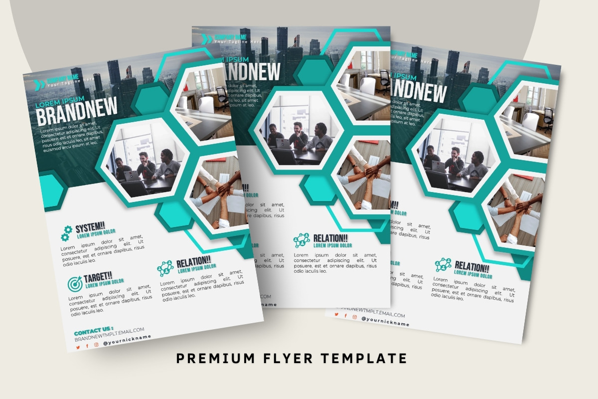 Brand New Flyer Template Design, a Flyer Template by ResumeFabs