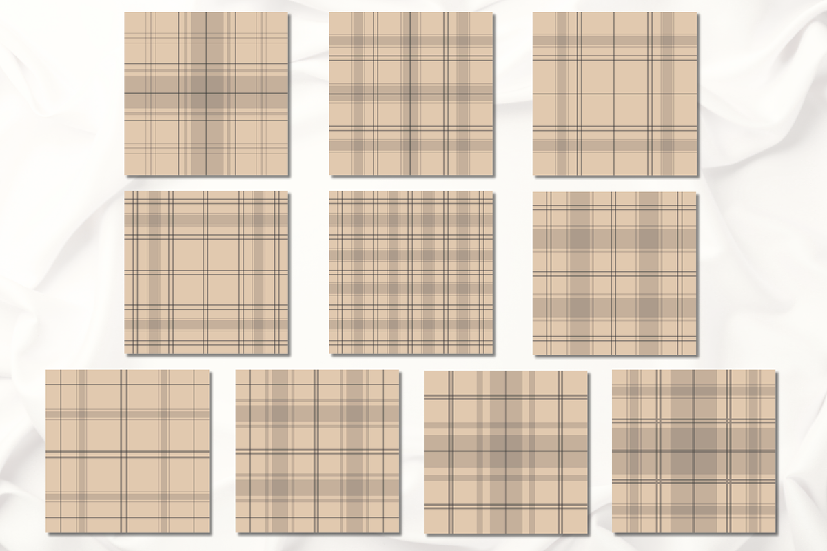 Warm Brown Tartan Pattern, a Pattern Graphic by wind mill (Photo 2 of 2)
