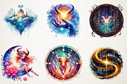 Celestial Taurus Season Art Pack, an Illustration by RobertsArt (Thumbnail 5 of 7)