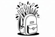Child school bag line art symbol, an Illustration by Amazin_art (Thumbnail 5 of 11)