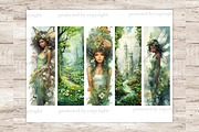 Forest Fairy Bookmarks Printable, a Person Illustration by GlamArtZhanna (Thumbnail 2 of 3)