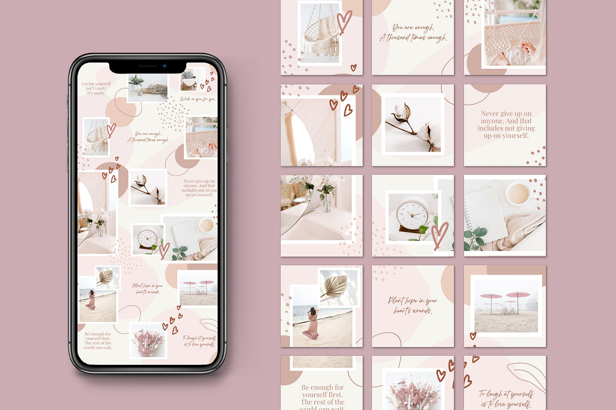 Self love Instagram Puzzle Canva, a Social Media Template by DeeBeeDesign (Photo 9 of 10)