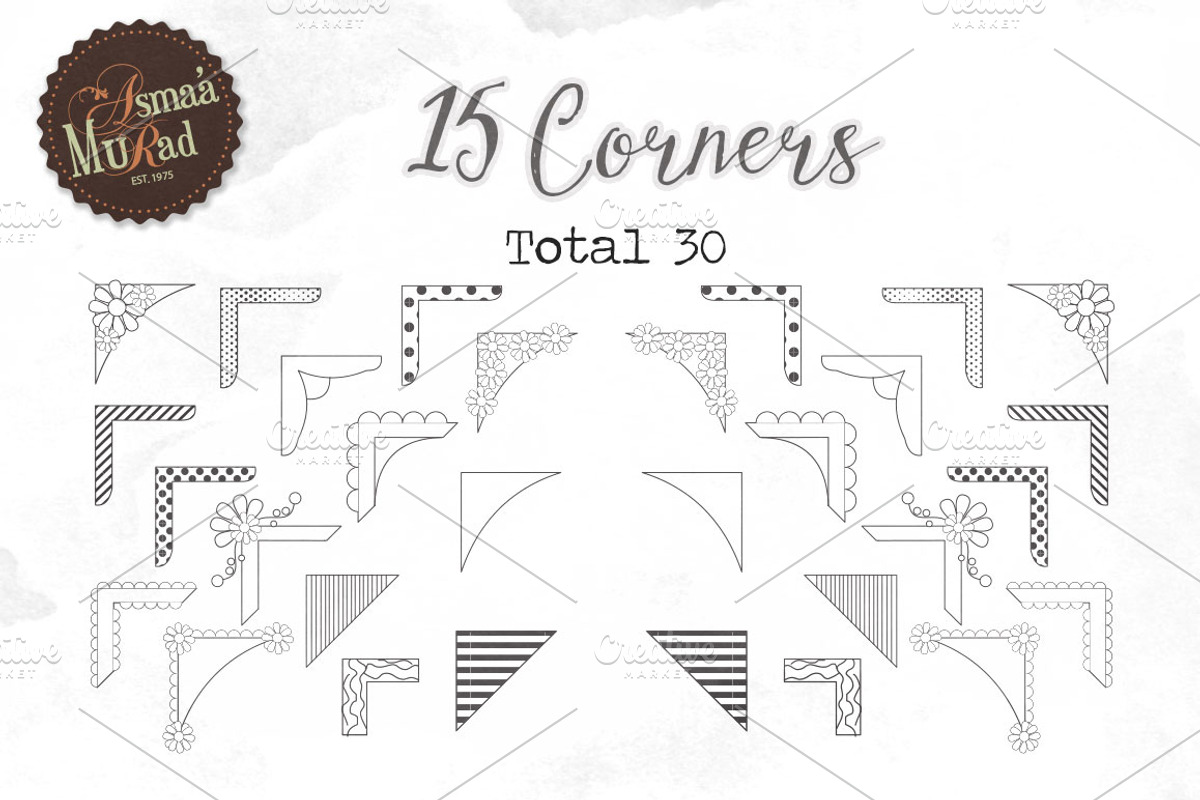 85 Hand drawn Frames Corners Borders, a Decorative Illustration by artinspirestudio (Photo 4 of 5)