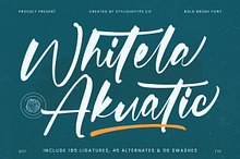Whitela Akuatic - Bold Brush Font