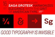 Saga Grotesk Sans Serif 16 Styles, a Sans Serif Font by vatesdesign (Thumbnail 5 of 6)