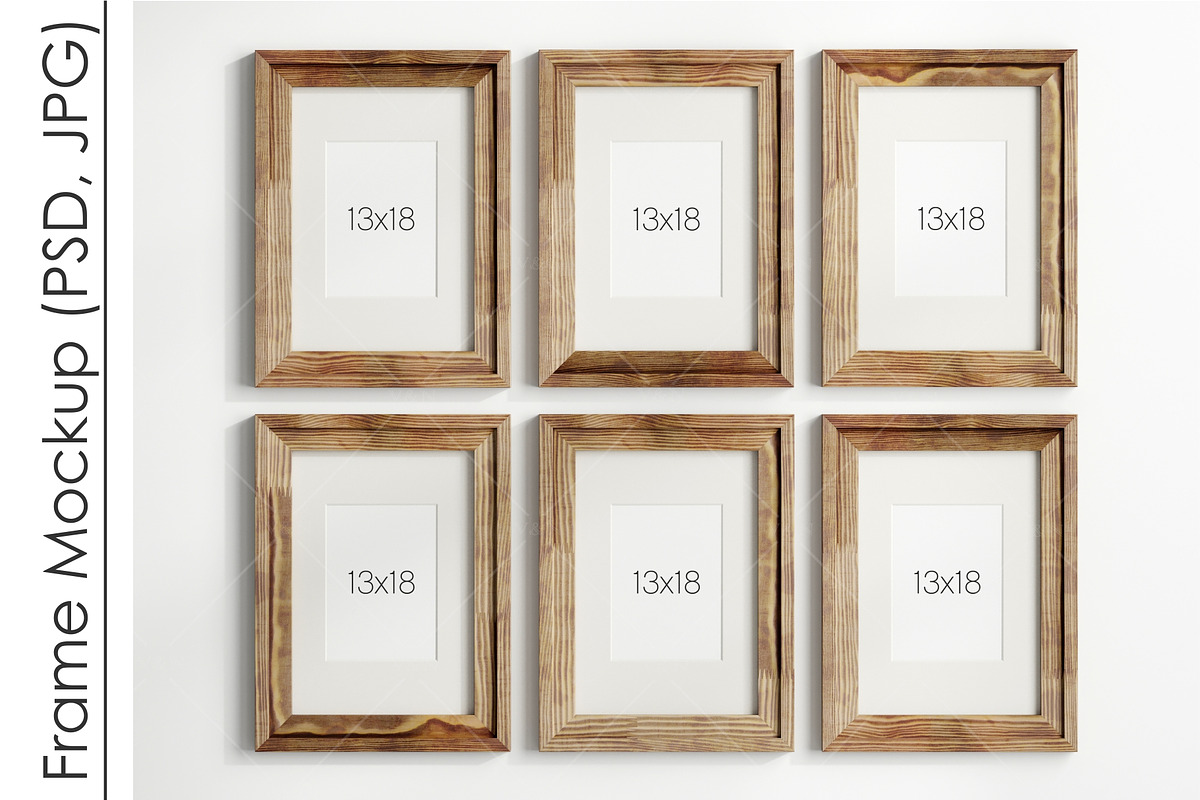 Gallery Wall Mockup PSD JPG, a Print Template by VNmockup (Photo 2 of 5)