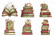 Whimsical Christmas Books Clipart, an Illustration by DreamPrint404 (Thumbnail 2 of 6)