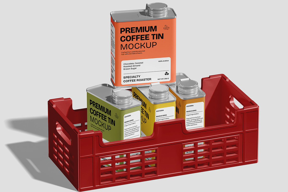 Coffee Tin Mockup, a Packaging Mockup by Permadi Creative (Photo 2 of 5)
