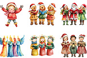 Joyful Carol Singers Christmas PNG, an Illustration by CraftArtStudio (Thumbnail 2 of 6)