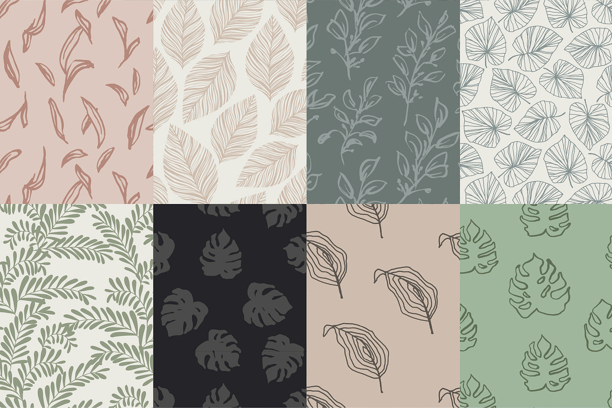 Leaves patterns collection, a Pattern Graphic by Magnia (Photo 6 of 7)