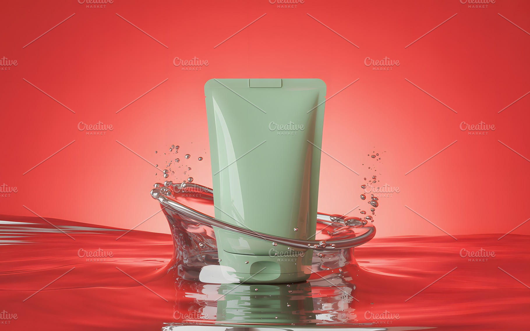 Cosmetic tube with water splash, a Beauty & Fashion Photo by Salman Shop