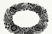 50 Elegant Floral Oval Mirror Frame, a Decorative Illustration by Amazin_art (Thumbnail 24 of 26)