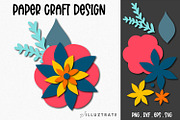 Paper Flower SVG Cut File Bundle, a Decorative Illustration by illuztrate (Thumbnail 6 of 16)