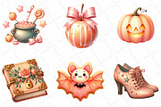 Peach Colored Halloween Clipart, an Illustration by DreamPrint404 (Thumbnail 5 of 5)