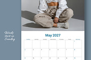 2027 Square Calendar InDesign Layout, a Stationery Template by R-studio (Thumbnail 3 of 8)