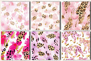 Pink and Gold Leopard Digital Paper, a Pattern Graphic by DreamCafeArt (Thumbnail 4 of 6)