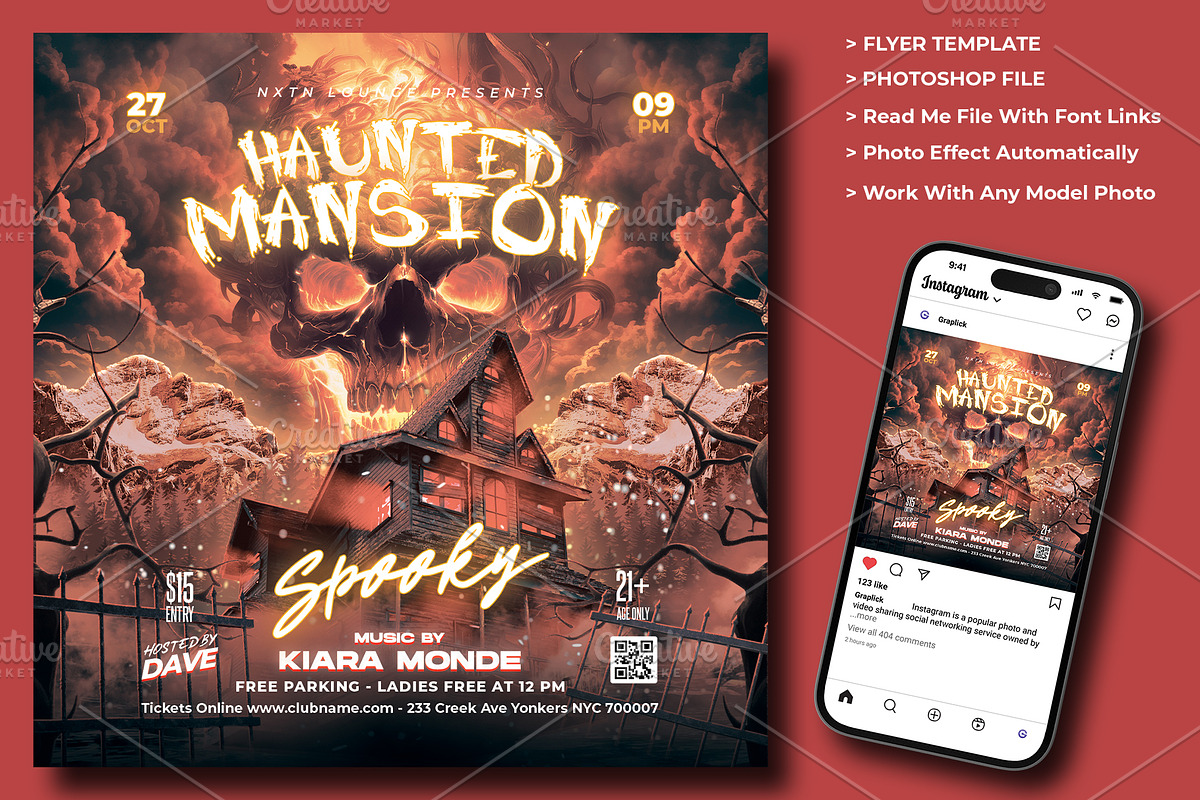 Halloween Flyer Template, a Flyer Template by Graplick