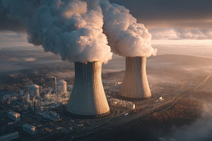 Aerial view of a nuclear power plant, a Photo by Pixeness Studio