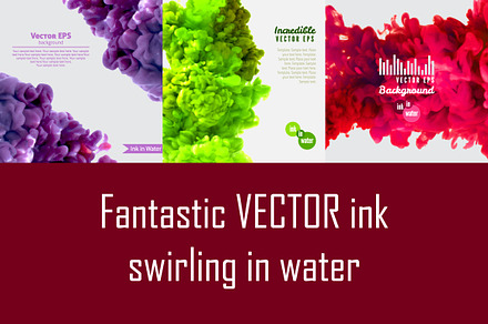 Swirling ink in water