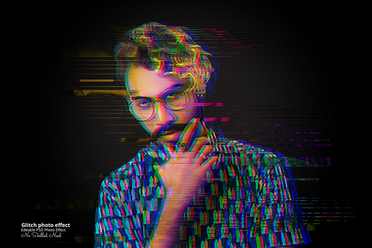 Editable Glitch Photo Effect, an Action Add-On by Photoshop Action (Photo 6 of 13)
