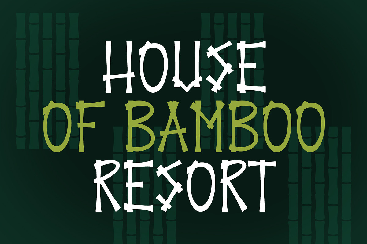 Bamboo Village Display Font, a Handwritten Font by Maulana Creative (Photo 4 of 7)
